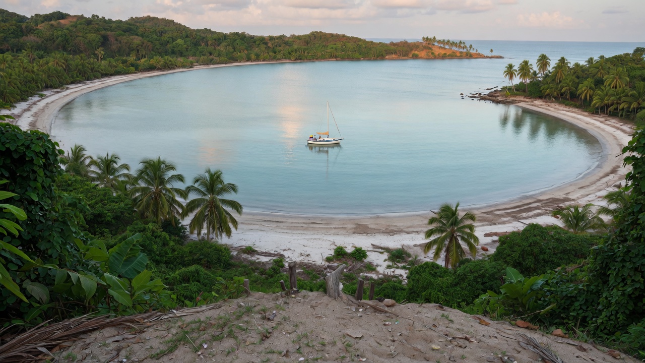 Calm turquoise cove ideal for diving and snorkeling